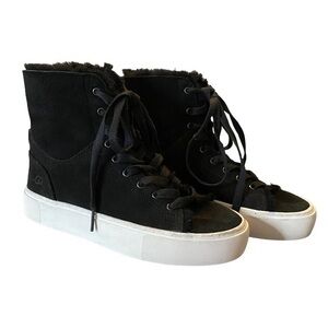 Ugg Suede High Top Black Suede Leather Sneakers